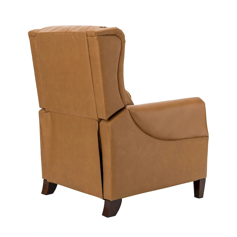 Poltrona reclinabile manuale in vera pelle Alicia 32.68 Wide