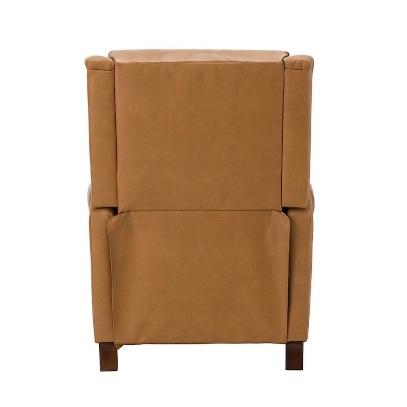 Poltrona reclinabile manuale in vera pelle Alicia 32.68 Wide