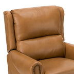 Poltrona reclinabile manuale in vera pelle Alicia 32.68 Wide