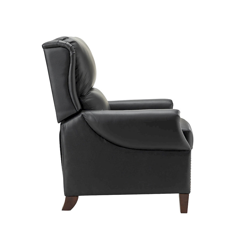 Poltrona reclinabile manuale in vera pelle Alicia 32.68 Wide