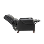 Poltrona reclinabile manuale in vera pelle Alicia 32.68 Wide