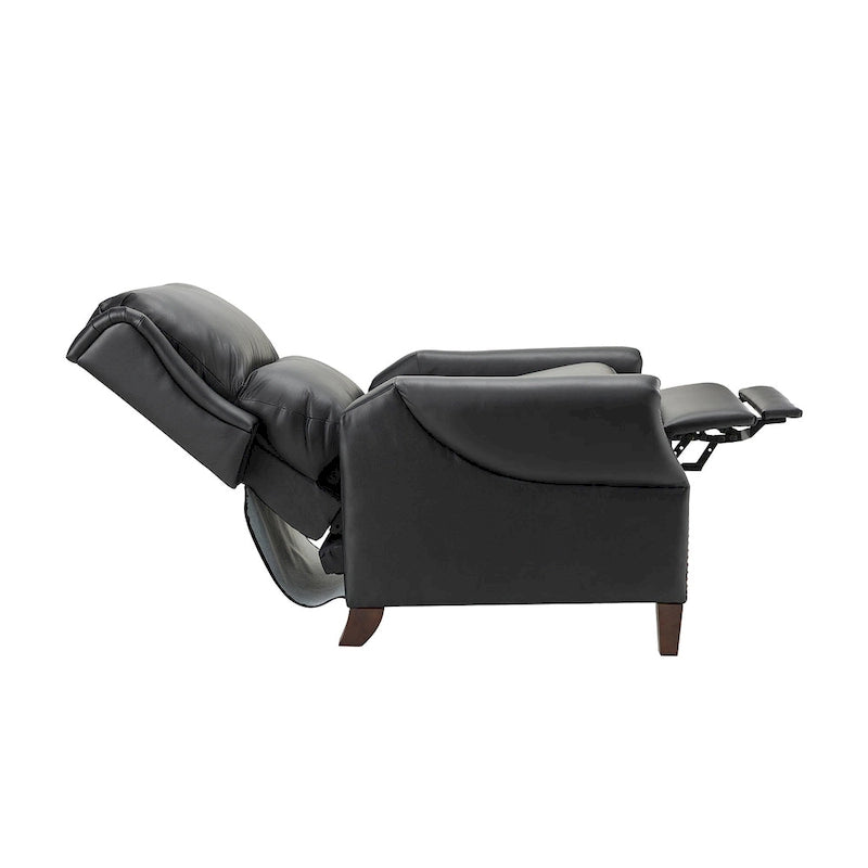 Poltrona reclinabile manuale in vera pelle Alicia 32.68 Wide