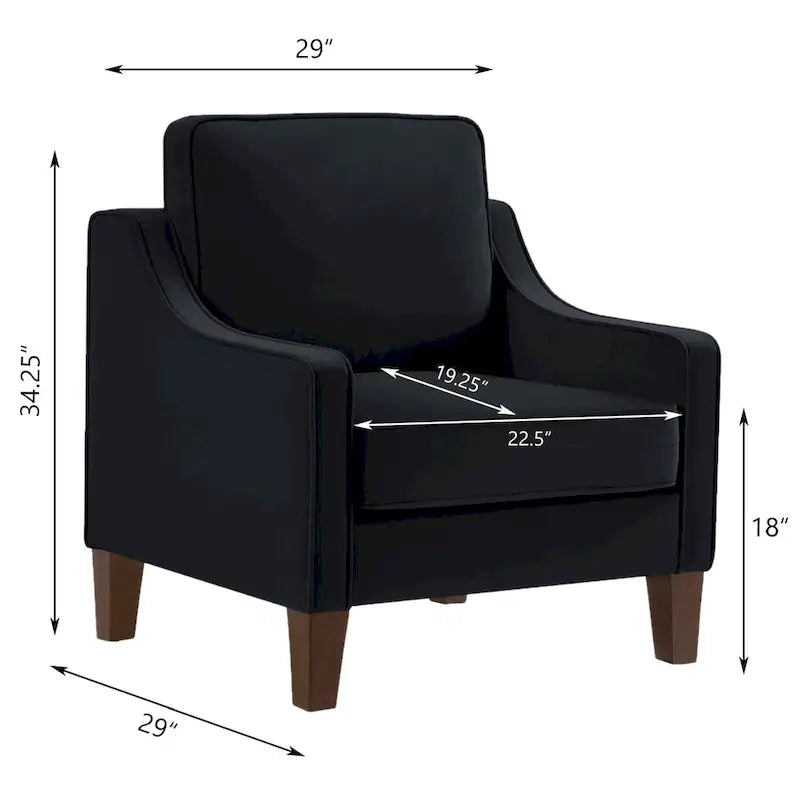 Poltrona moderna imbottita per soggiorno, camera da letto