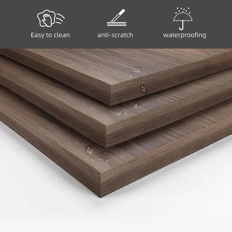 Tavolini rotondi sovrapponibili moderni in legno grigio e nero, da salotto, set da 2 pezzi