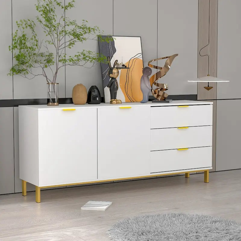 Mobile Contenitore Grande a 2 Ante con 3 Cassetti Mobile TV Credenza Madia
