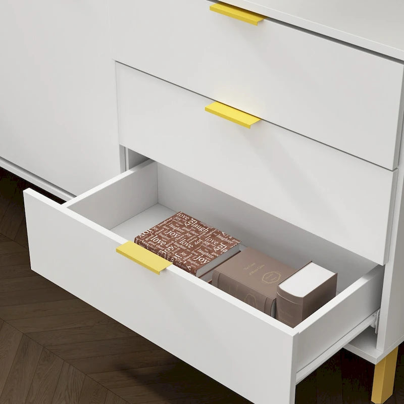 Mobile Contenitore Grande a 2 Ante con 3 Cassetti Mobile TV Credenza Madia