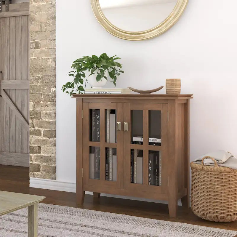 Madia bassa Stratford in legno massello, 30 pollici di larghezza - 30w x 14p x 31h