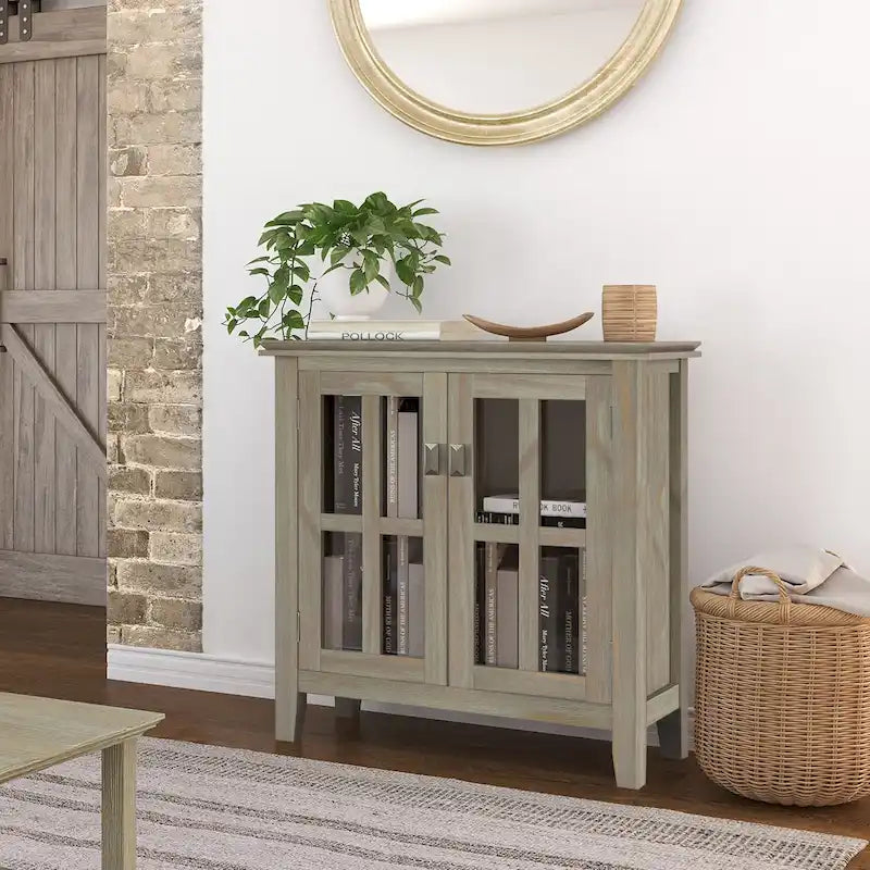 Madia bassa Stratford in legno massello, 30 pollici di larghezza - 30w x 14p x 31h