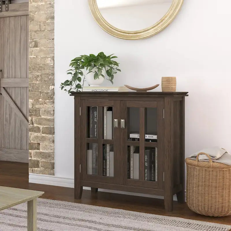 Madia bassa Stratford in legno massello, 30 pollici di larghezza - 30w x 14p x 31h