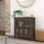 Madia bassa Stratford in legno massello, 30 pollici di larghezza - 30w x 14p x 31h