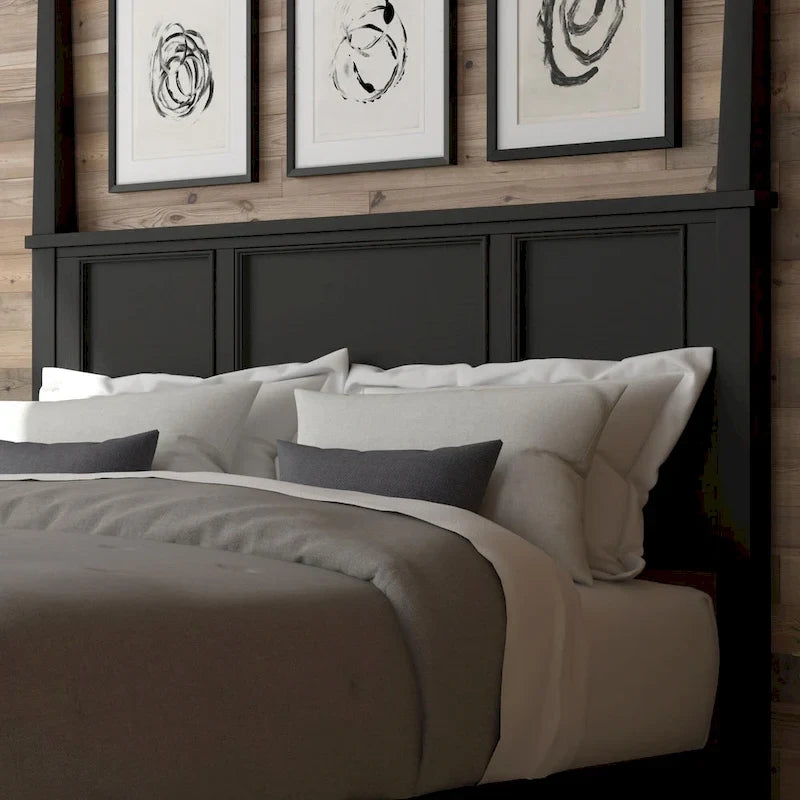 Letto a baldacchino Bedford Black King