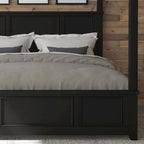 Letto a baldacchino Bedford Black King