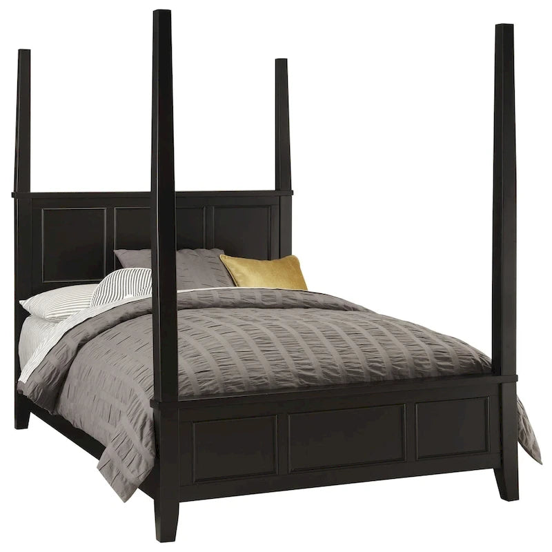 Letto a baldacchino Bedford Black King
