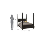 Letto a baldacchino Bedford Black King