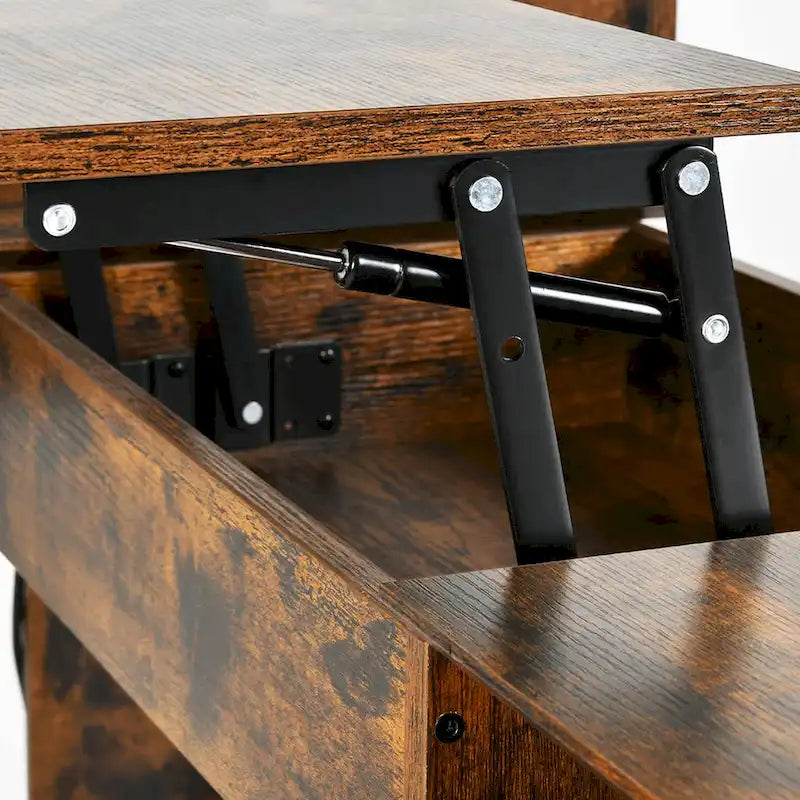 Scrivania a L da 59" Angolare per Computer da Gaming con LED, Cassettiera e Piano Alzabile