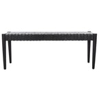 Panca in legno e pelle - 47Lx16Px18A