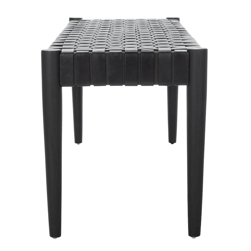 Panca in legno e pelle - 47Lx16Px18A
