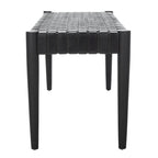 Panca in legno e pelle - 47Lx16Px18A