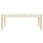 Panca in legno e pelle - 47Lx16Px18A