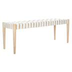Panca in legno e pelle - 47Lx16Px18A