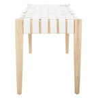 Panca in legno e pelle - 47Lx16Px18A
