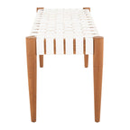 Panca in legno e pelle - 47Lx16Px18A