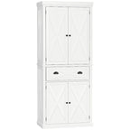 Mobiletto/dispensa da cucina autoportante Modern Farmhouse a 4 ante, organizer con 6 ripiani