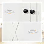 Mobiletto/dispensa da cucina autoportante Modern Farmhouse a 4 ante, organizer con 6 ripiani