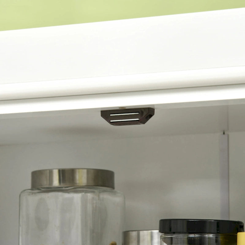 Mobiletto/dispensa da cucina autoportante Modern Farmhouse a 4 ante, organizer con 6 ripiani