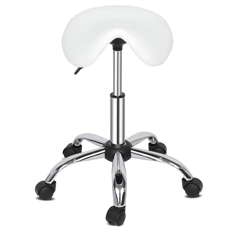 Sgabello regolabile con rotelle in similpelle Sgabello con rotelle Sedia da salone con ruote