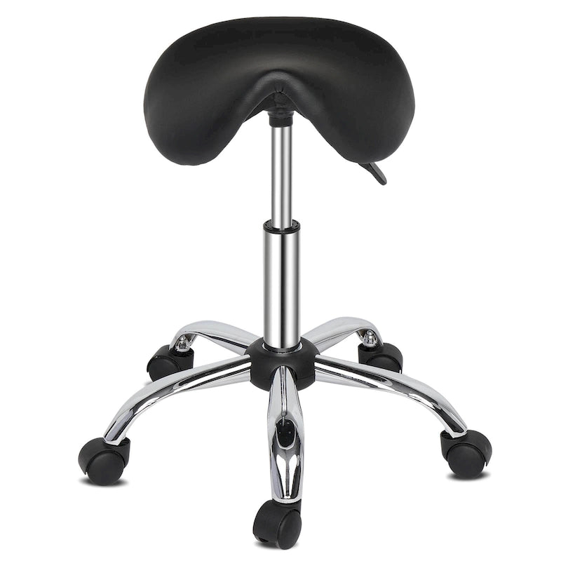 Sgabello regolabile con rotelle in similpelle Sgabello con rotelle Sedia da salone con ruote