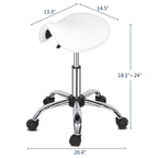 Sgabello regolabile con rotelle in similpelle Sgabello con rotelle Sedia da salone con ruote