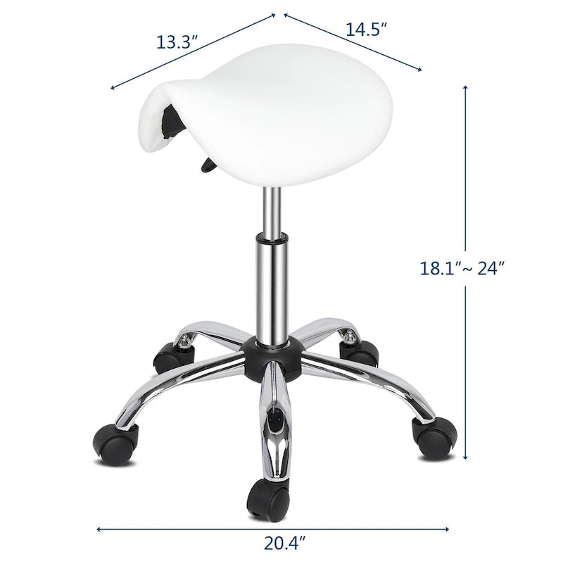 Sgabello regolabile con rotelle in similpelle Sgabello con rotelle Sedia da salone con ruote