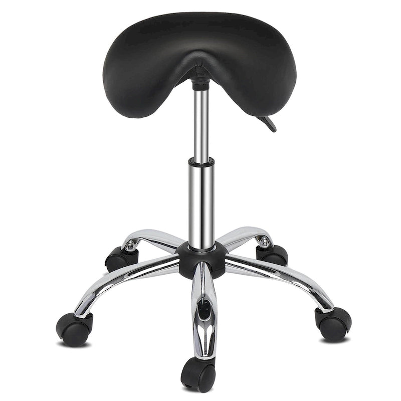 Sgabello regolabile con rotelle in similpelle Sgabello con rotelle Sedia da salone con ruote