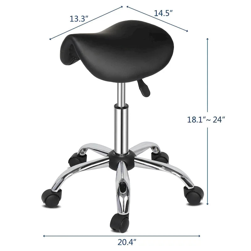 Sgabello regolabile con rotelle in similpelle Sgabello con rotelle Sedia da salone con ruote