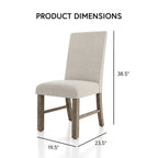Set da pranzo 7 pezzi in legno rustico grigio