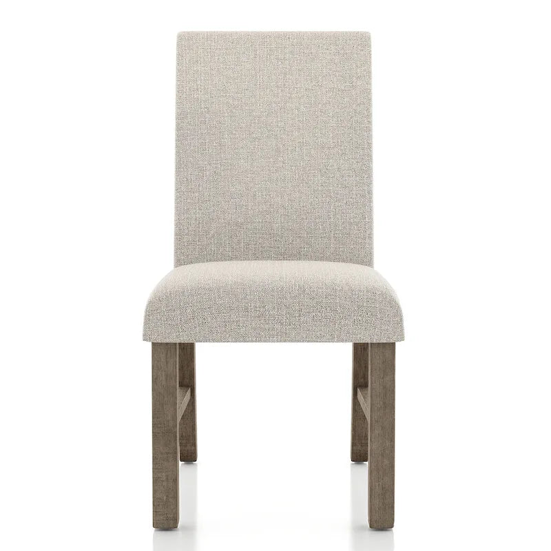 Set da pranzo 7 pezzi in legno rustico grigio