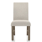 Set da pranzo 7 pezzi in legno rustico grigio