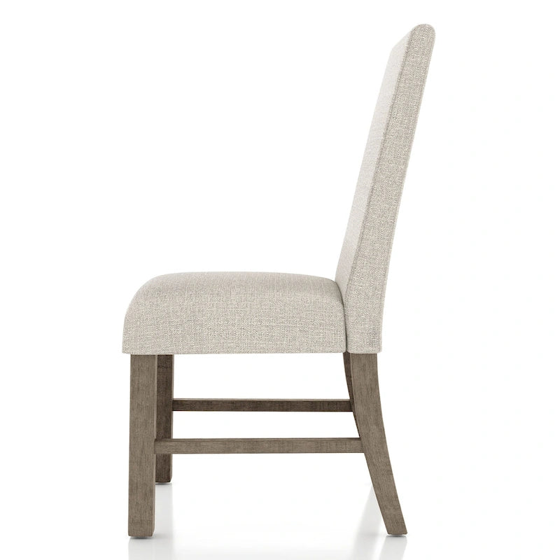Set da pranzo 7 pezzi in legno rustico grigio