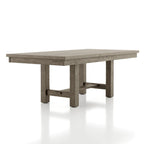 Set da pranzo 7 pezzi in legno rustico grigio