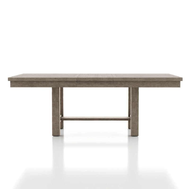 Set da pranzo 7 pezzi in legno rustico grigio