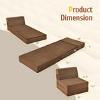 Sedia pieghevole a tre ante Trasformabile in chaise longue - 197 x 74 x 16,5 cm (L x P x A)