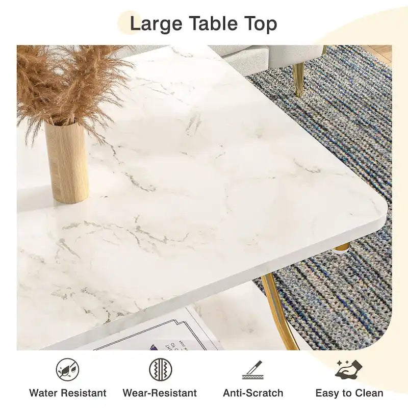 Tavolino da salotto da 99 cm con ripiani aperti e contenitore, design moderno e industriale, per soggiorno e sala da pranzo