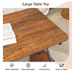 Tavolino da salotto da 99 cm con ripiani aperti e contenitore, design moderno e industriale, per soggiorno e sala da pranzo