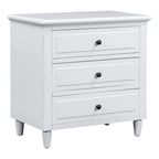 Comodino in legno a 3 cassetti