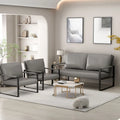 Divano da salotto in pelle PU a 3 pezzi in stile Mid-Century con 2 poltrone e 1 divanetto