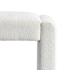 Panca da pranzo imbottita in bouclé, 122 cm di lunghezza