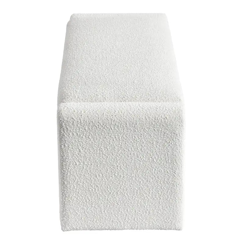 Panca da pranzo imbottita in bouclé, 122 cm di lunghezza