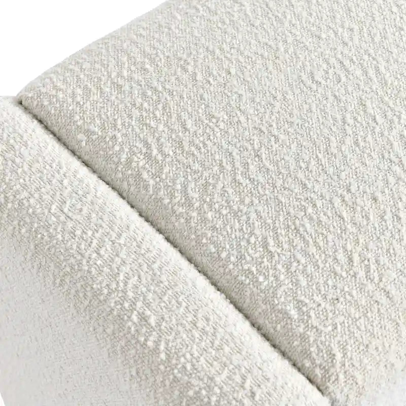 Panca da pranzo imbottita in bouclé, 122 cm di lunghezza