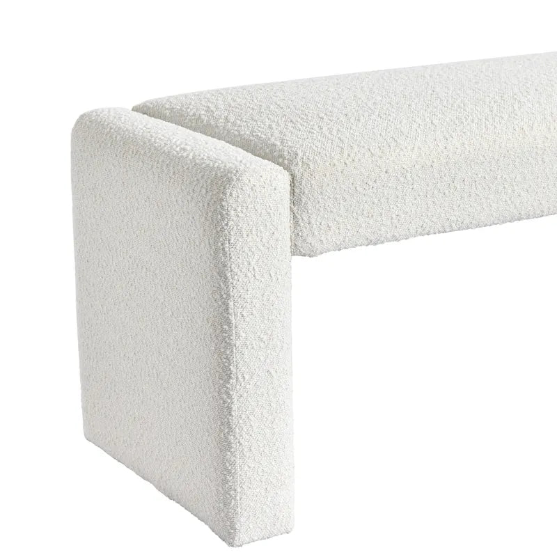 Panca da pranzo imbottita in bouclé, 122 cm di lunghezza